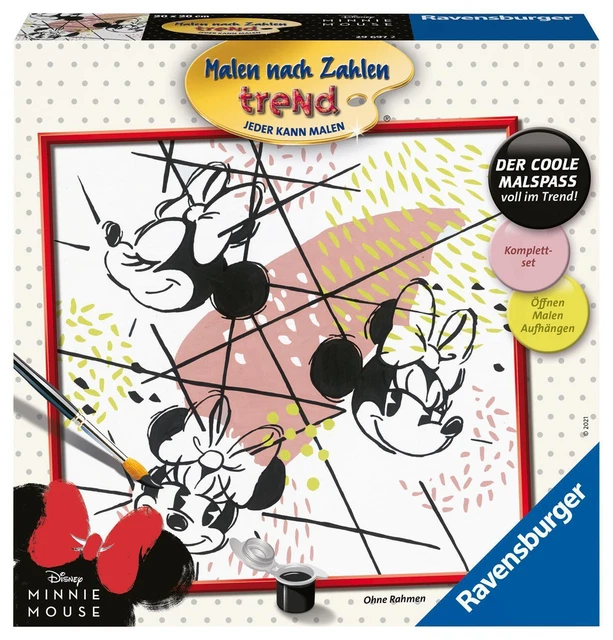 Ravensburger Malen nach Zahlen 29697 - Minnie Style - ab 12 Jahren Ohne Rahmen!