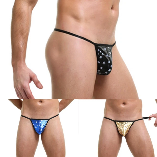 SLIP DA UOMO vita bassa perizoma sexy mutande biancheria intima pelle