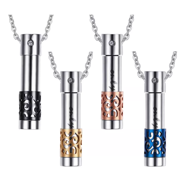 4pcs Cremation Keepsake Memorial Urn Ash Holder Perfume Bottle Pendant Necklace