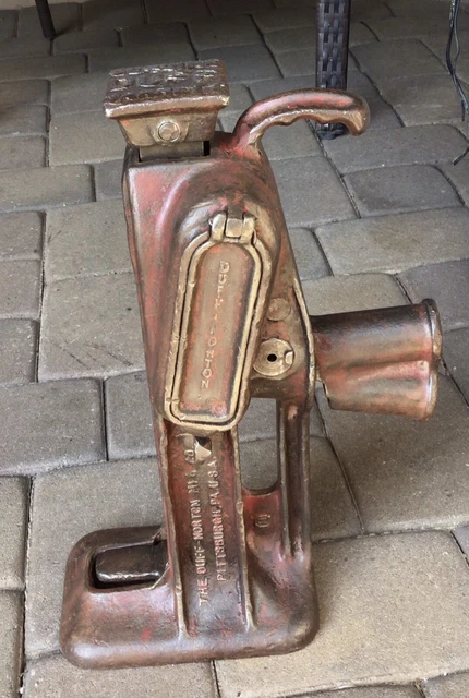 ANTIQUE DUFF NORTON 5 Ton Railroad Jack 516M Cast Iron Mechanical Jack