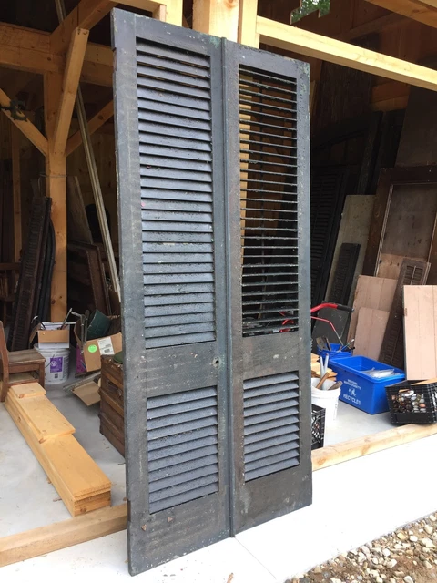 Original Antique Shutters For Entry Door.