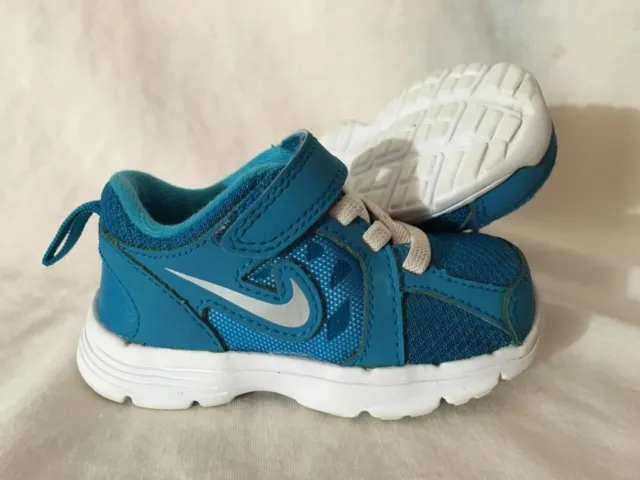Nike Fusion Run Shoes Baby Toddler Size 5C Blue And White