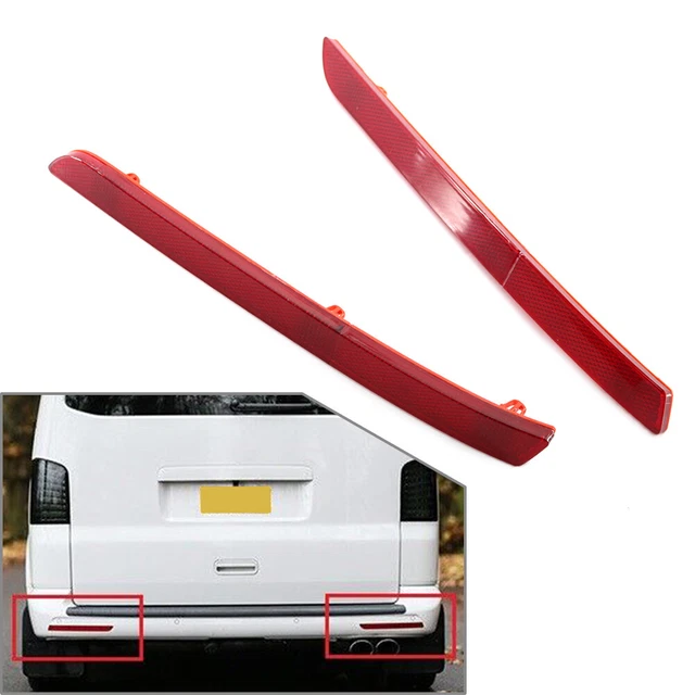 Stoßstangen Reflektor VW T5 T5 Bremsleuchte 2x Rückstrahler Reflektor Für VW TRANSPORTER T5 Stoßstange Hinten Links & Rechts – OEM-kompatibel T5 Rückfahrkamera Bremsleuchte T5 Led Birne