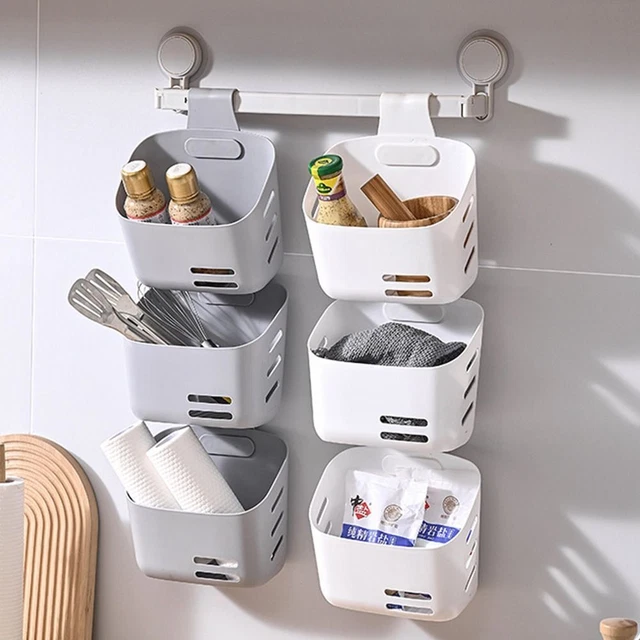Almacenamiento de baño estante cocina organizador almacenamiento cesta lavado estante