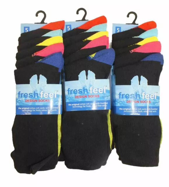 Boys 10 Pair Funky Heel Toe Design Socks Idea School Wear Cotton Rich All Sizes