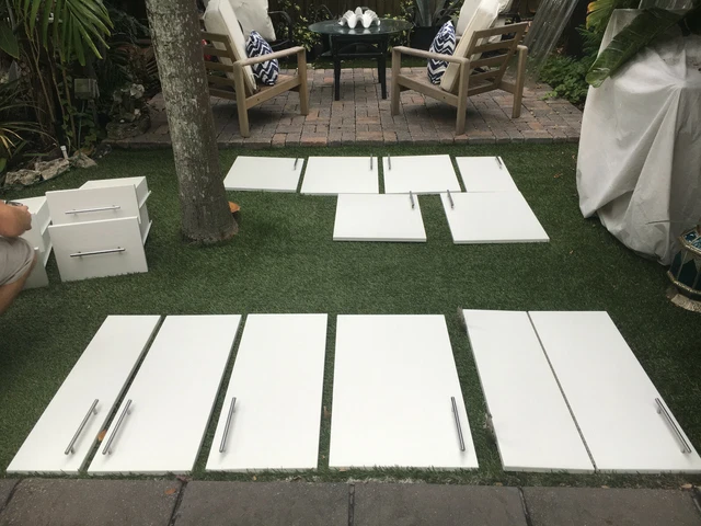 1 puerta de gabinete 30,25""x12,5"" blanco cocina oficina garaje moderno panel plano mate