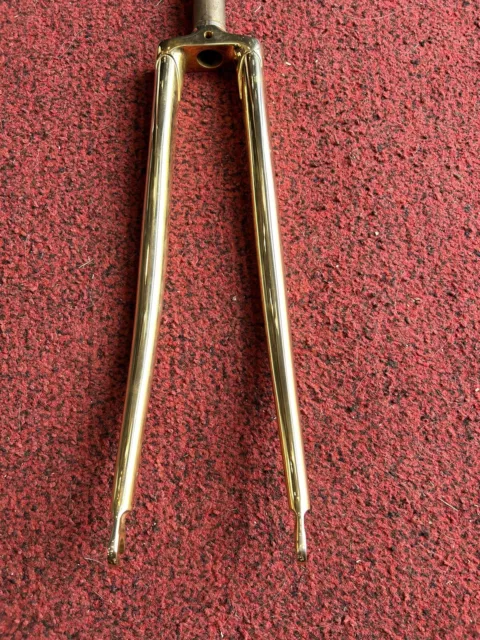Schwinn Paramount 50th Anniversary steel 24 karat gold plated fork 265mm Steerer Schwinn Paramount 50th Anniversary steel 24 karat gold plated fork 265mm Steerer
