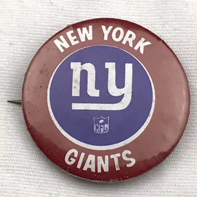 New York Giants Pin Button Vintage NY NFL Football