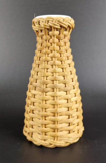 Mid Century AK Kaiser Porzellan Vase - Weide Geflochten - 13 cm