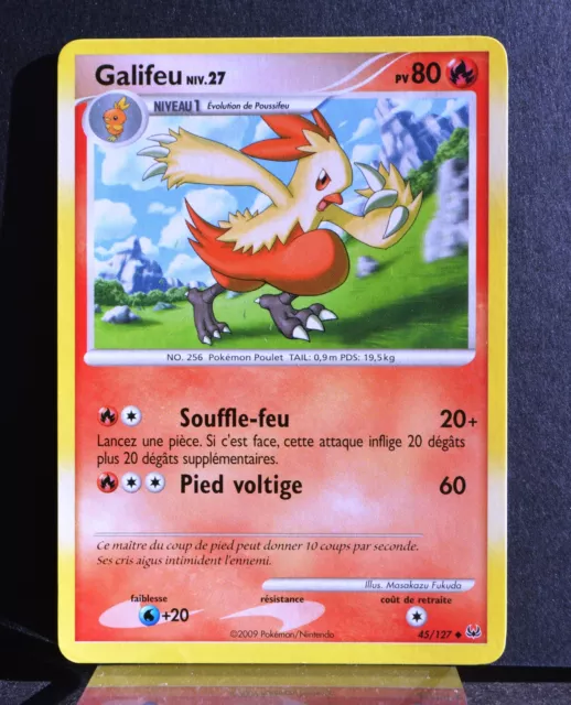 carte Pokémon 45/127 Galifeu Lv.27 80 PV Platine NEUF FR