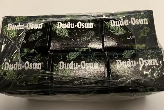 6x Dudu Osun African Black Soap, Schwarze Seife mit Parfum - (Neue Verpackung) 2