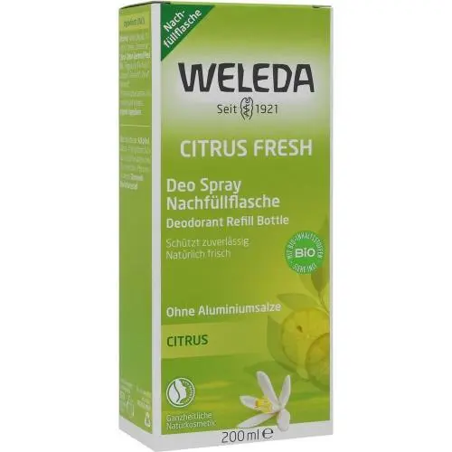 WELEDA Citrus Fresh Deo Spray Nachfüllflasche 200 ML