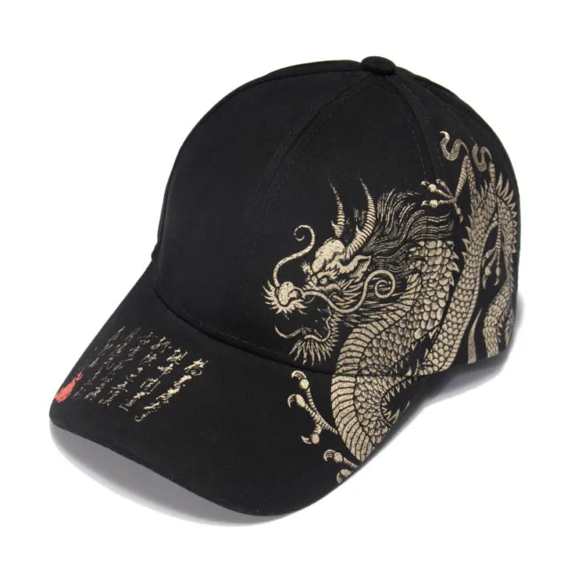 Men Women Outdoor Street Hip-Hop Caps Chinese Style Fashion Dragon Couple Hat C