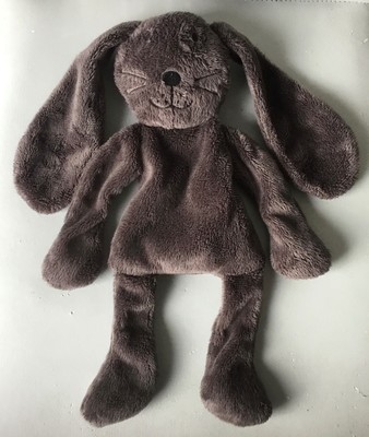Doudou DPAM DU PAREIL AU MEME DOUDOU LAPIN LONGS BRAS LONGUES JAMBES BLANC IMPRIME ROND 