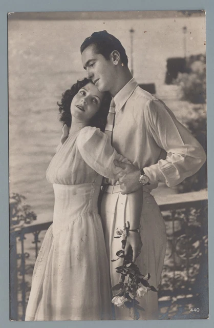 CR1453 - Cartolina augurale: Fidanzati - edizione Fotocelere - viagg. 1942