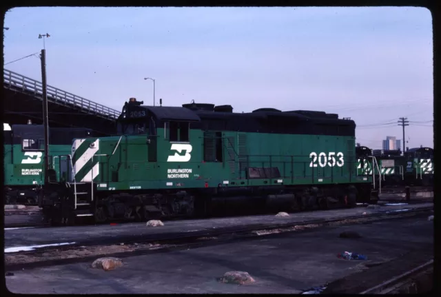 Original Rail Slide - BN Burlington Northern 2053 Denver CO 11-29-1981