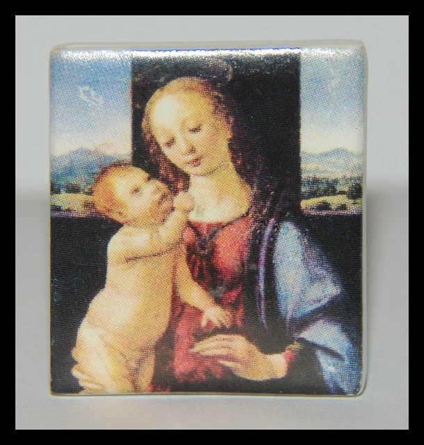 Grande Statuette Vintage Vierge à L'Enfant En Pierre Ponce - 30 Cm - France