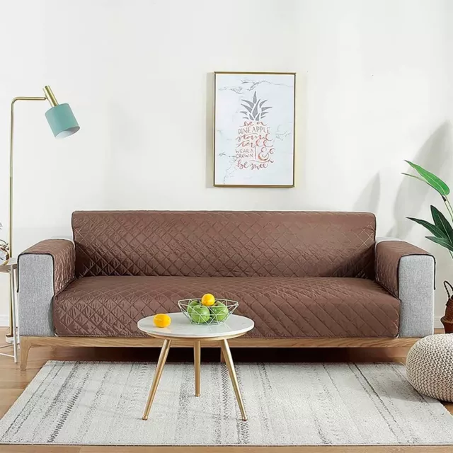 Funda Reversible para Sofá de 3 Plazas  | Protector de Sillón  de Tela Acolchada