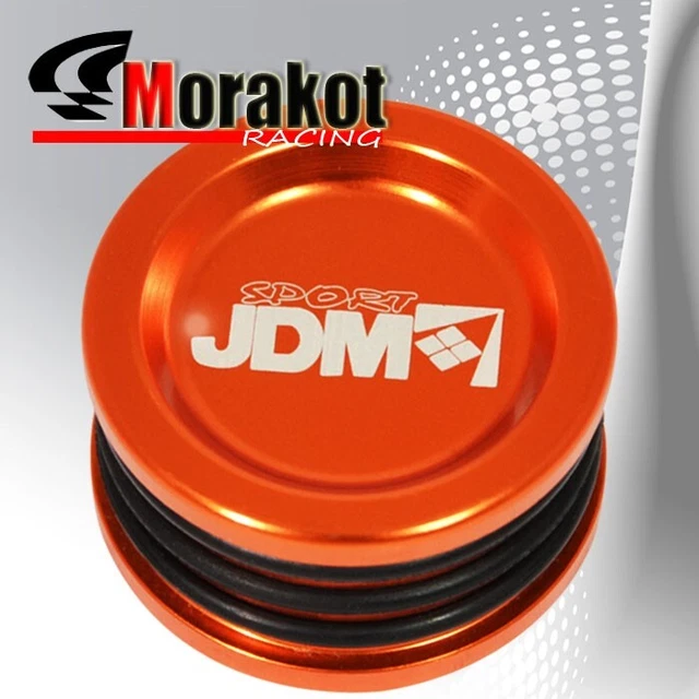 JDMSPORT ALUMINUM O-RING CAM SHAFT SEAL CAP PLUG Fit B16 B18 B20 ENGINE ORANGE