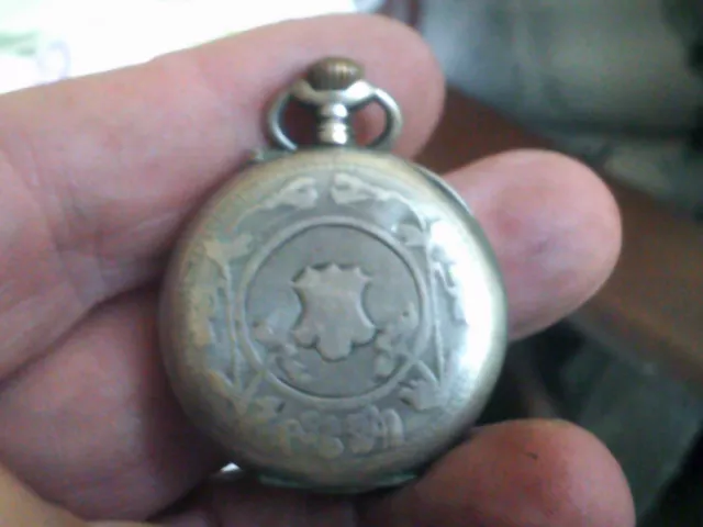 Antiquariato Orologio  Da Donna (Monachina ) Argento Fine 800 Da Revisionare