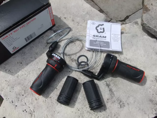 Sram 4.0 Half Pipe Shifters Left/Right 3-8 Speeds, MTB, ATB, 22.2 Sram 4.0 Half Pipe Shifters Left/Right 3-8 Speeds, MTB, ATB, 22.2