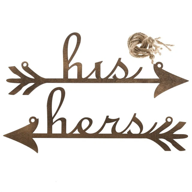 2 PIEZAS Sus Hers Signos Ornamento Creativo Artes Silla Letreros Fiesta Boda