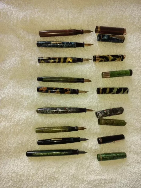 Lot de 10 anciens stylos plume  Lot of  vintage fountain pen
