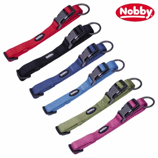 Nobby Halsband CLASSIC COMFORT - XS-S/S-M/M-L - alle Farben Nylon Hundehalsband