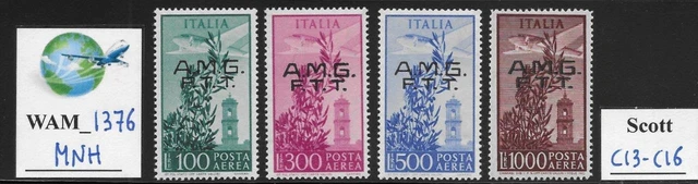 WAM_1376. TRIESTE FTT. 1948 CAMPIDOGLIO air mail set. Scott C13-C16. MNH