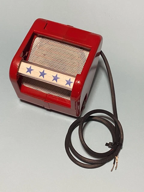 Rare Vintage SIMPLEX DRIVE-IN THEATER SPEAKER - Red with White Speaker Screen