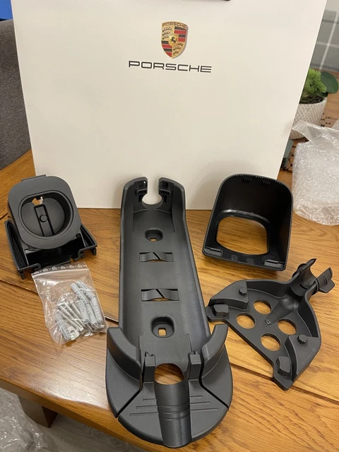 Porsche supporto a parete base per caricabatterie mobile PORSCHE TAYCAN/collegamento e cavo nuovo con etichette