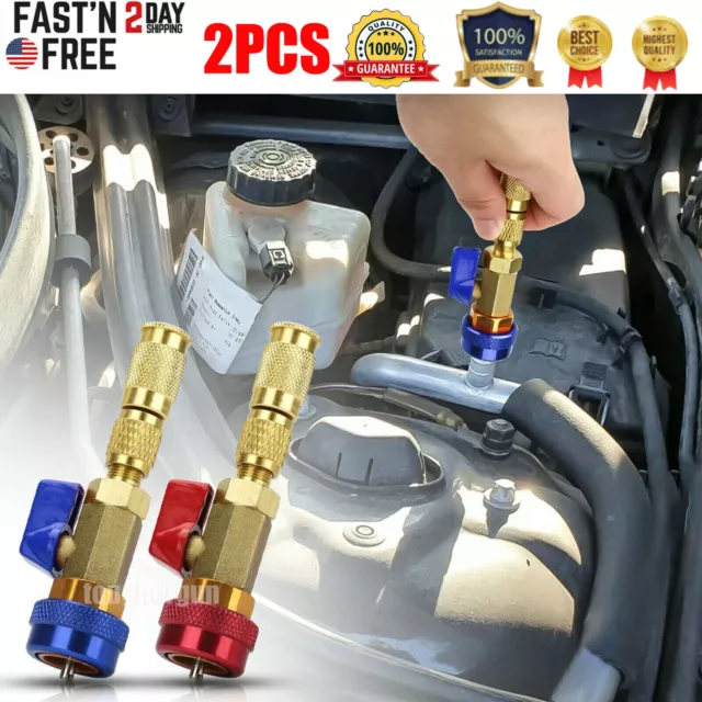 HVAC AC R134A R12 Valve Core High & Low Pressure Quick Remover Install Tool Set
