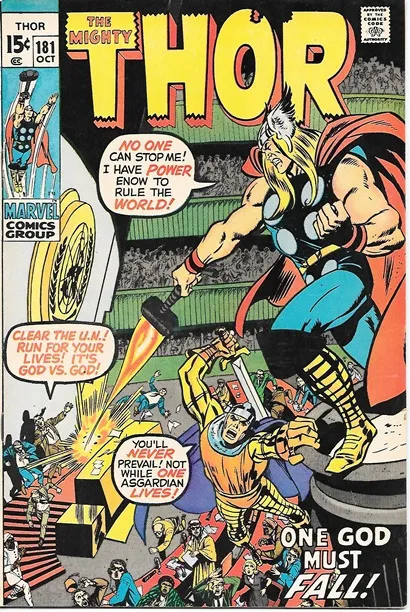 The Mighty Thor Comic Book #181, Marvel Comics 1970 VERY FINE