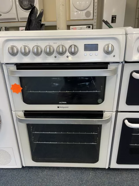 Hotpoint HUE61 Double Oven 60cm Electric Cooker- White | 2115