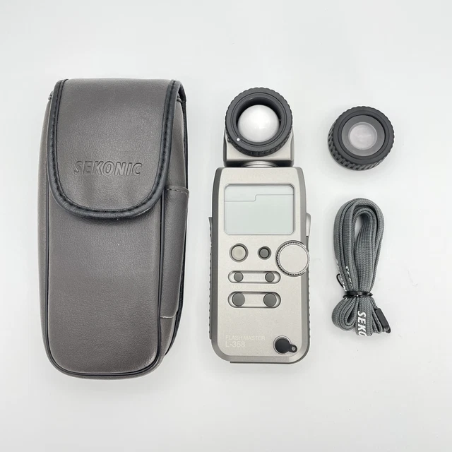 Top MINT w/Case, Strap Sekonic L358 Flash Master Digital Light Meter From JAPAN