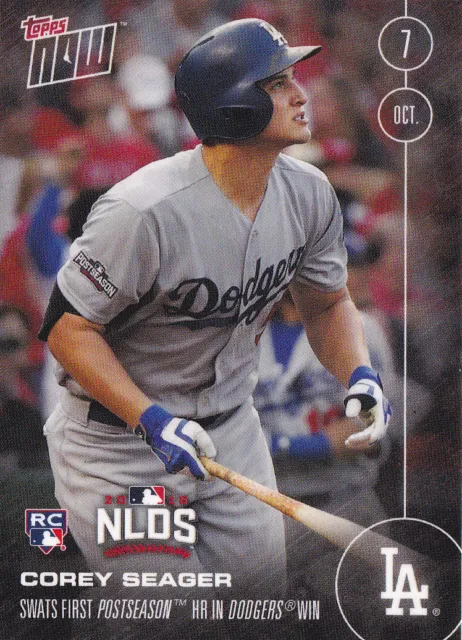 2016 Topps NOW Corey Seager Dodgers Rookie Julio Urias RC Kershaw NLDS ALDS LOT