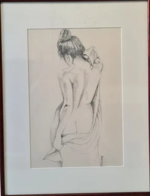 Nu De Femme. Dessin Au Pastel Sur Papier. Signé Freixas. Xxe Siècle