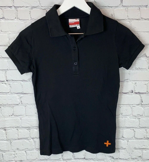JC de CASTELBAJAC ROSSIGNOL Womens’ Black Short Sleeve Golf Polo Shirt Medium