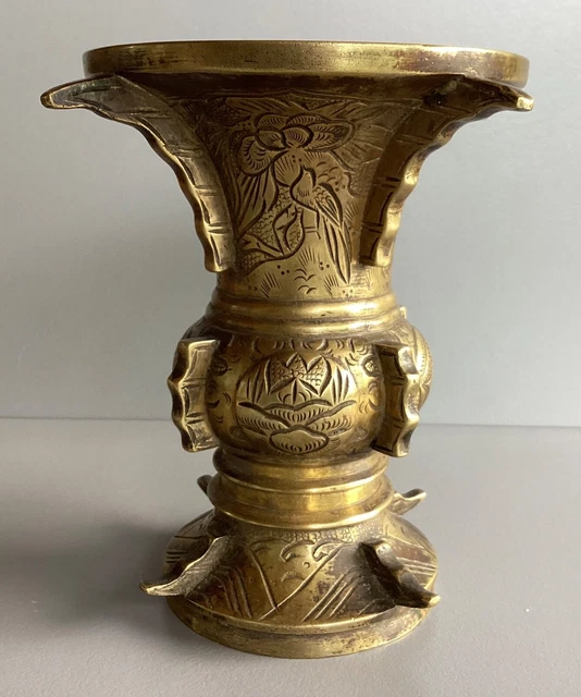 Sculpture Presse-papier écrevisse En Bronze XIXè - Style Napoléon III, Déco Vintage Asie