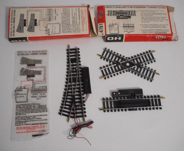 ANCIEN JOUEF TRAIN Ho Lot rails Aiguillages Croisement ballast