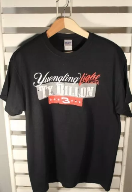 Ty Dillon 3 Yuengling Light Lager Mens Black T-Shirt Nascar Large