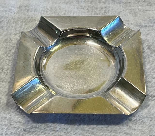 MAPPIN & WEBB ART DECO STERLING SILVER ASH TRAY 33.2g SHEFFIELD LONDON EVC