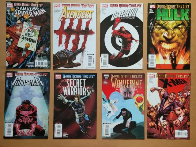 Dark Reign The List One-Shots Complete Set Avengers High-Grade Marvel Lot of 8