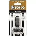Fox 40 Classic Whistle Outdoor Safety Sports Referee Football Soccer - Black