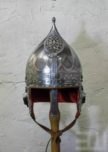 Mittelalterlicher osmanischer Helm aus 16-Gauge-Stahl, historischer...