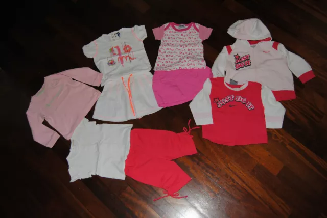 LOTTO 9 PZ BAMBINA BIMBA 3 - 6 mesi DOLCE GABBANA BENETTON CHAMPION NIKE ORIGINA