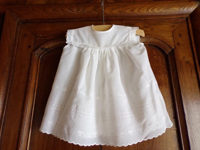 Robe Ancienne – Pour Bébé Ou Poupée, Style Vintage, Pièce Unique