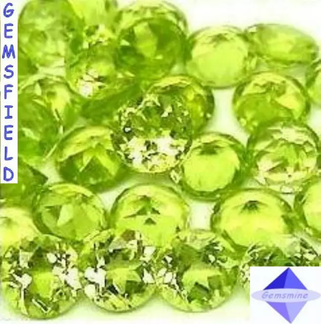 IF !!! PERIDOTS 100% NATURELS !!! LOT 5 brillants 4mm !!! poli AAA++ !!