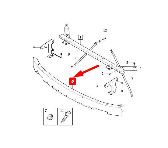 VOLVO S90 MK2 Front Bumper Reinforcement Bar Rail 31420634 NEW GENUINE ...