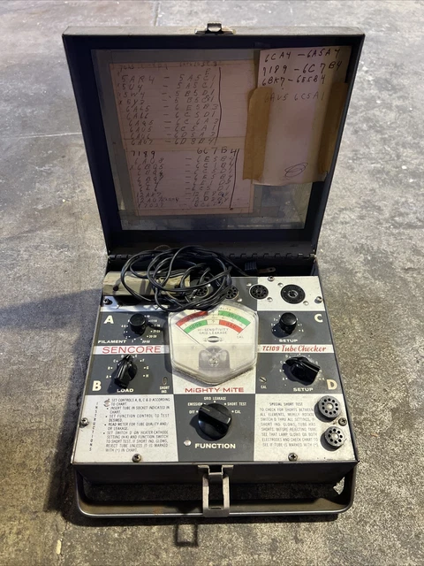 Nice Sencore Tc109 Mighty Mite Vacuum Tube Tester